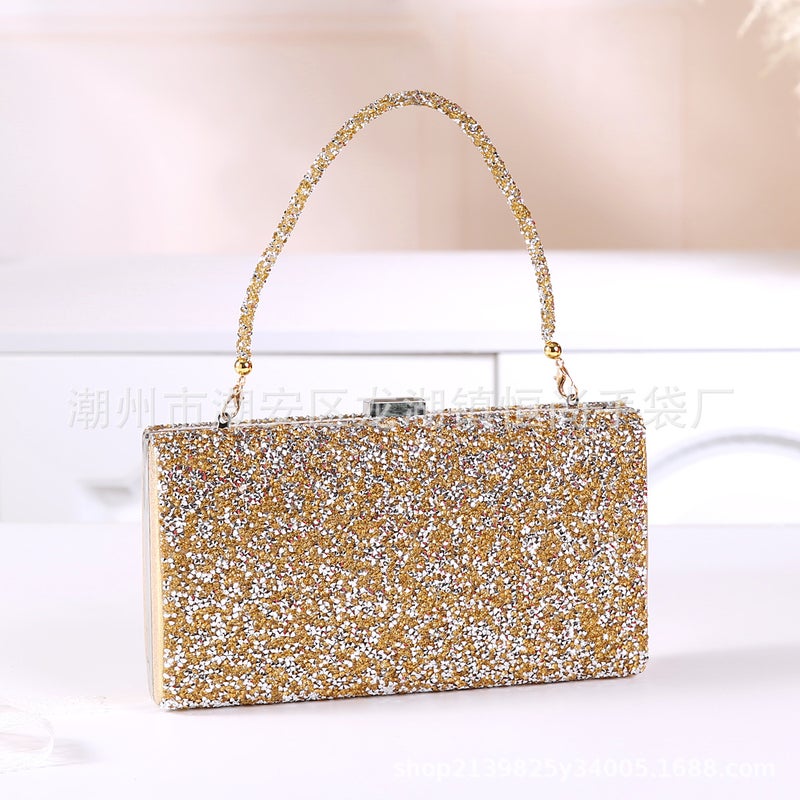 2025 Explosive Diamond Bracelet Evening Bag Portable Women'S Korean-Style Large Capacity Shoulder Crossbody Bride Small Square Bag - Image 3