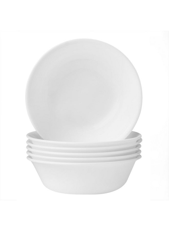 Corelle Vitrelle 6-Piece Soup/Cereal Bowl Set, Triple Layer Glass and Chip Resistant, 18-Oz Lightweight Round Bowls, Winter Frost White - Image 1