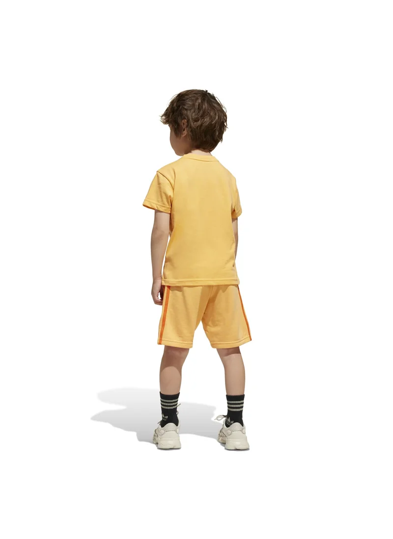 اديداس adidas SHORT TEE SET Orange Originals Kids SUITS