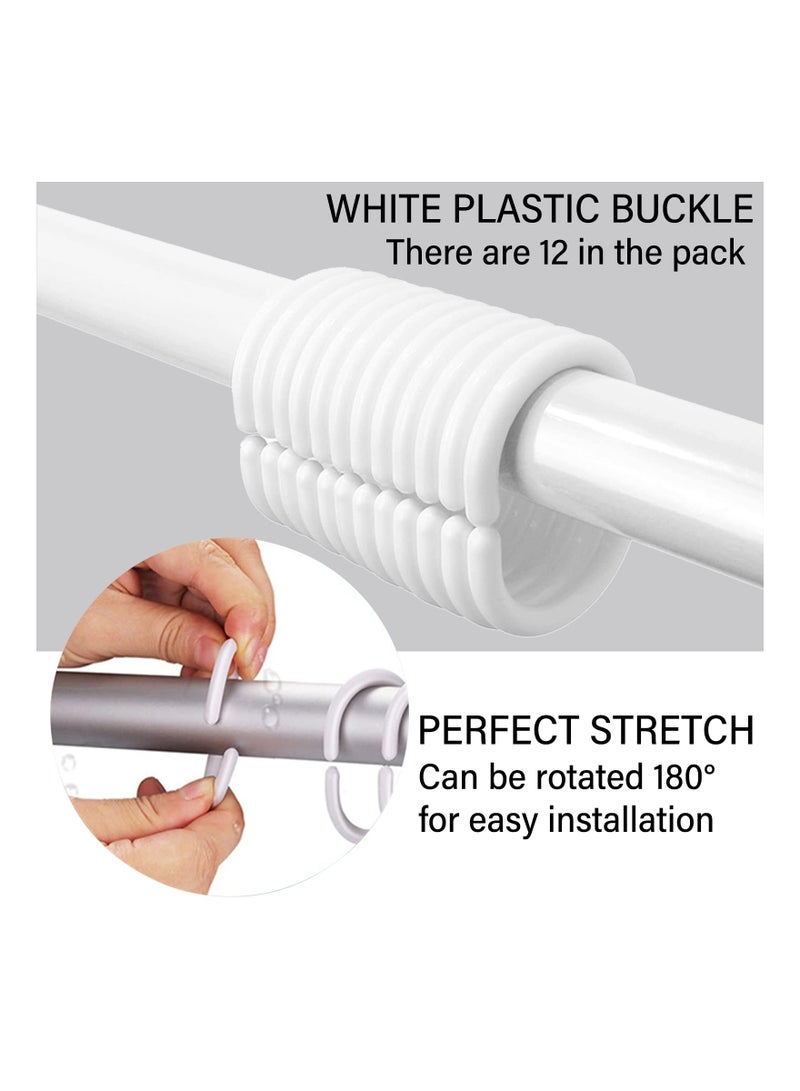 Excefore Floral Shower Curtain, 72” x 72” Bathroom Floral Watercolor Leaves on The Top Botanical Nature Fabric Bath Curtain Country Plant Cloth Bathroom Decor - Image 4