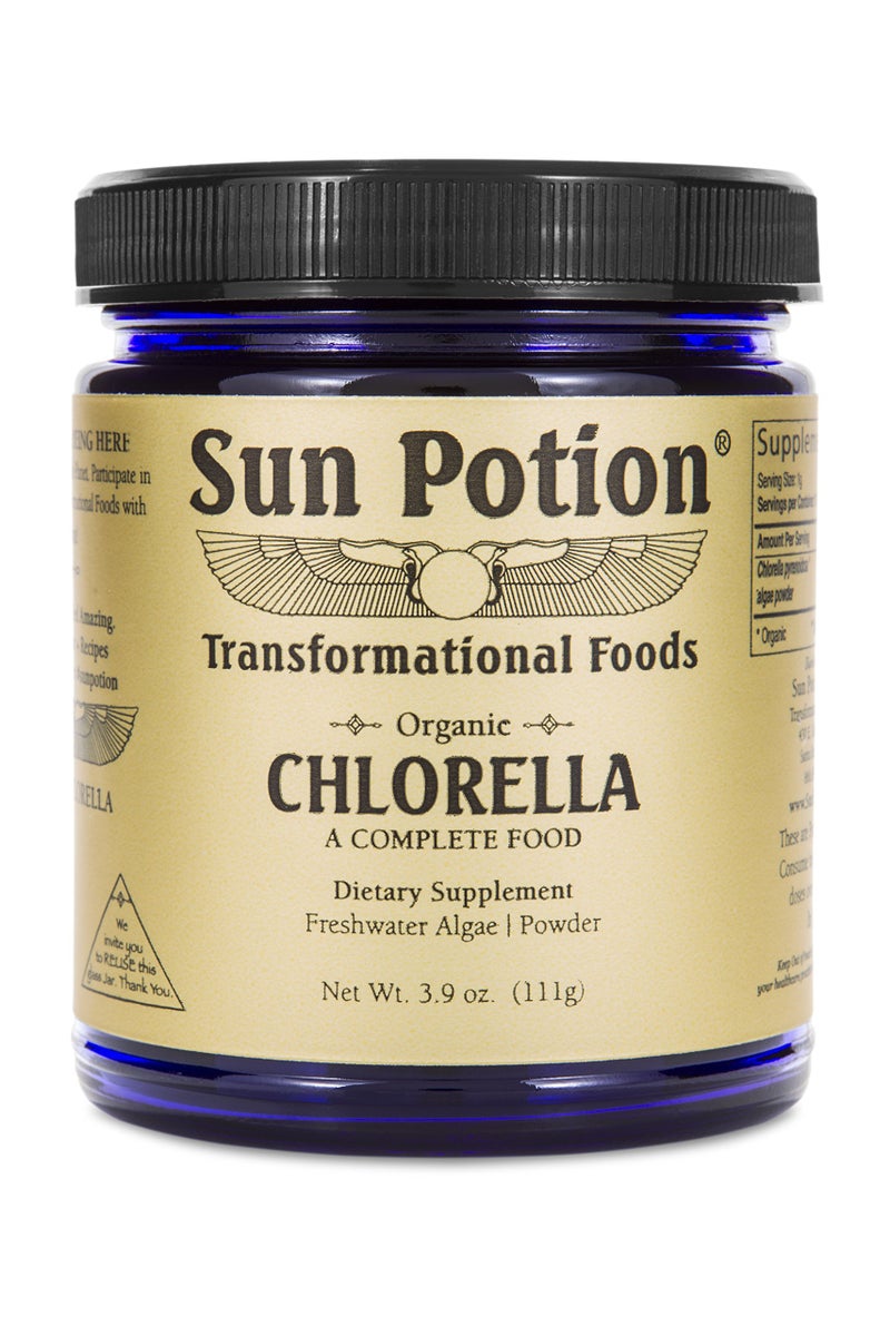 Sun Potion Chlorella Powder 111g by Sun Potion Premium Organic Superfood Pure Supplement Rich in Vitamins Protein and Fatty Acids Vegan Nutrition and Potent