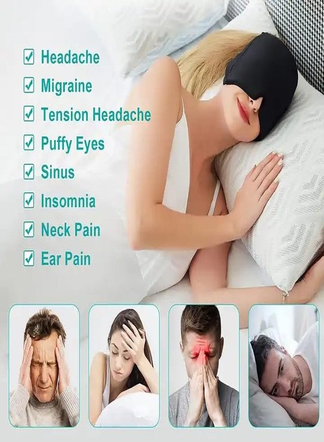 Cavernshop Headache Relief Hat Migraine Cap, Wearable Migraine Mask Ice Head Wrap for Tension Headache, Puffy Eyes, Sinus Headache & Stress Relief Gel Cold Compress - Image 3