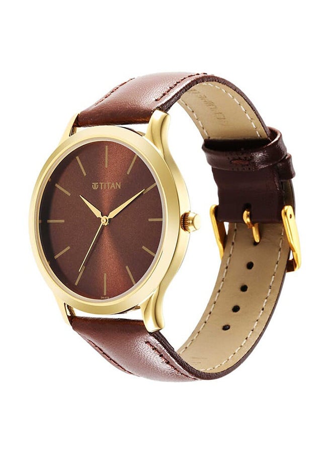 TITAN - Karishma Radiance Brown Dial Analog Watch For Men 1825Yl04 - Image 1