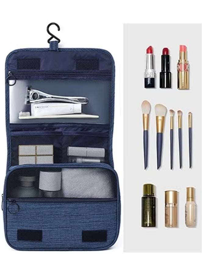 حقيبة أدوات الزينة للسفر بسعة كبيرة مناسبة للرجال والنساء، حقيبة تخزين بخطاف، حقيبة تخزين مستحضرات تجميل متعددة الوظائف مقاومة للماء، مناسبة للاستخدام المنزلي والسفر. - Image 5