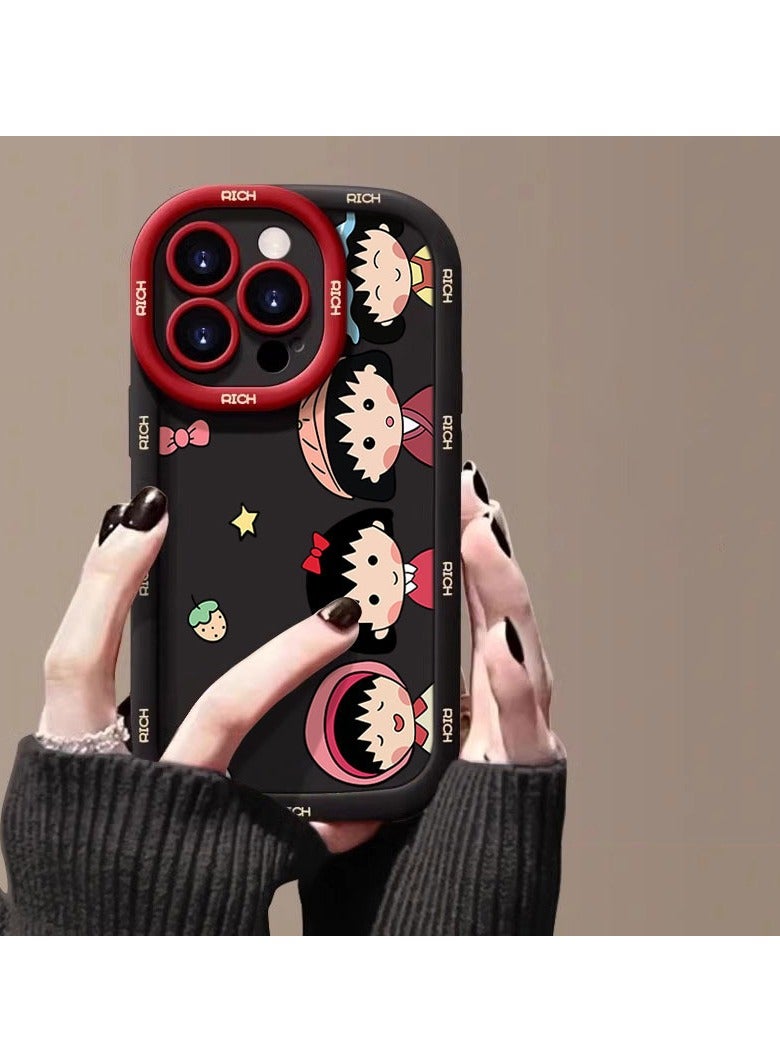 NIBEMINENT Cartoon Protective TPU Case Cover For iPhone 16 Pro Max, Black