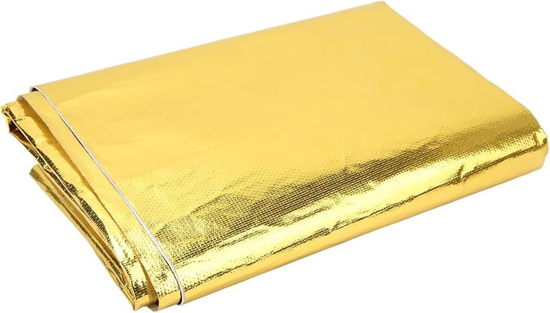 Gold Self Adhesive Reflective High Temperature Tape Up To 450C For Wires Fuel Lines Engine Hoods - Image 2