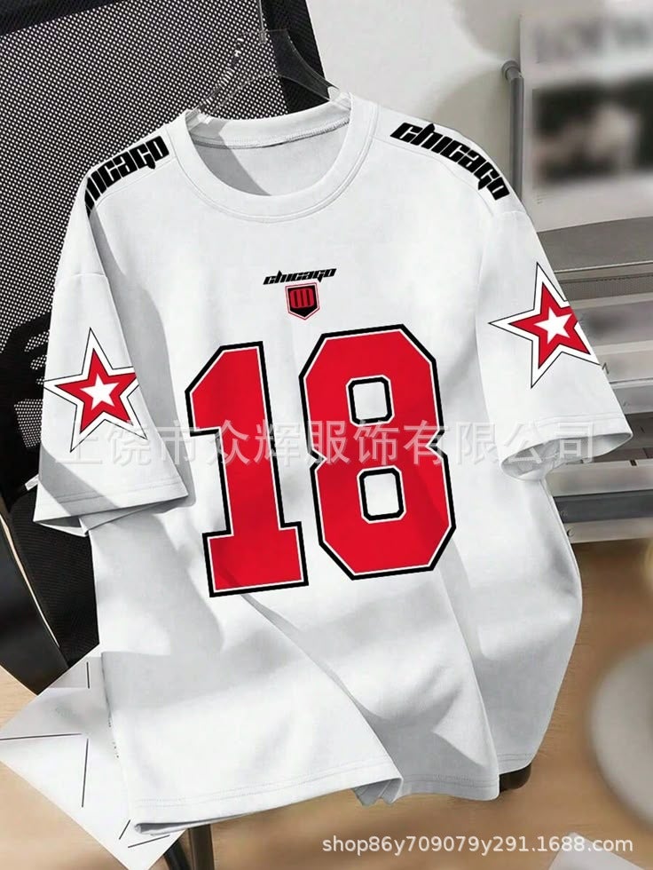 تي شيرت قصير الأكمام بأسلوب رياضي أمريكي للرجال والنساء 2025 فضفاض وعصري نصف الأكمام للزوجين - Image 1