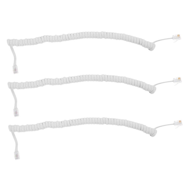 3pcs Superior Durability Phone Cord Curly Landline Wire for Office Home Telephones - Image 2