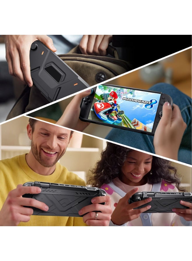 General Suitable for SWITCH2 game console protective shell NS2 game console mecha wind protective cover TPU soft bottom PC cover  - Image 4