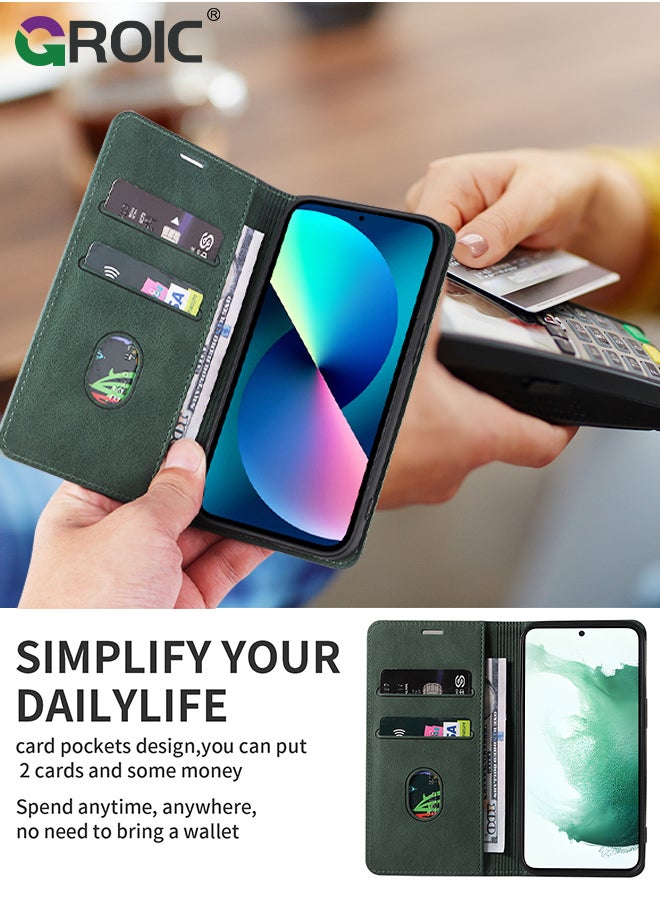 GROIC - For Samsung Galaxy S24 Plus Case,Luxury Leather Wallet Cover, Leather Wallet Case Classic Design with Card Slot and Magnetic Flip Flip Folding Case for Galaxy S24 Plus Phone Shell 6.6'' - Image 1