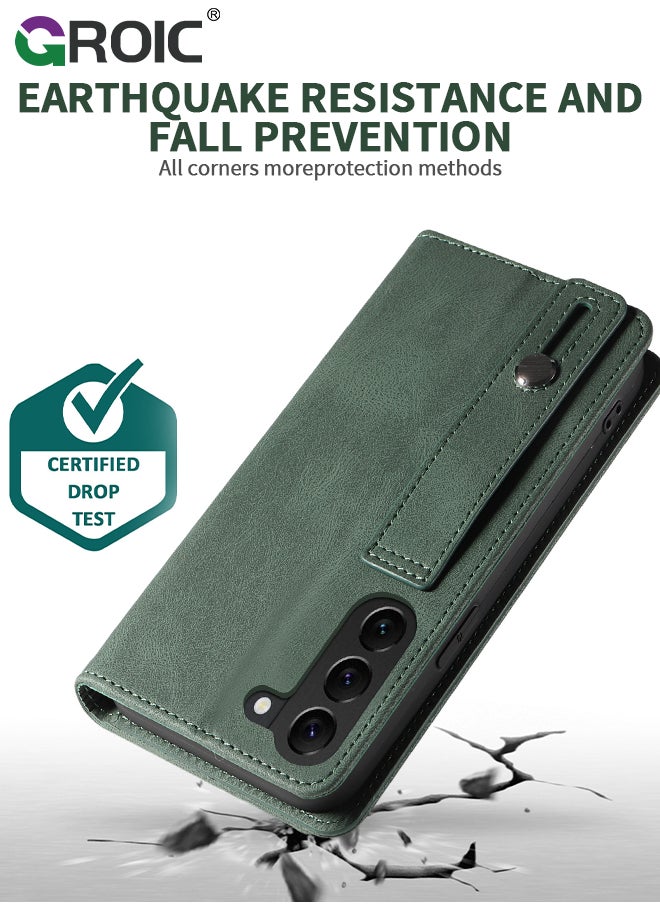 GROIC - For Samsung Galaxy S24 Plus Case,Luxury Leather Wallet Cover, Leather Wallet Case Classic Design with Card Slot and Magnetic Flip Flip Folding Case for Galaxy S24 Plus Phone Shell 6.6'' - Image 1