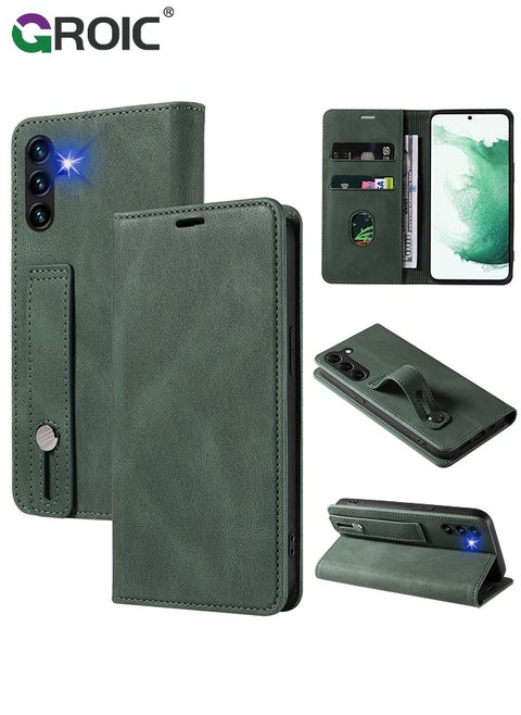 For Samsung Galaxy S24 Plus Case,Luxury Leather Wallet Cover, Leather Wallet Case Classic Design with Card Slot and Magnetic Flip Flip Folding Case for Galaxy S24 Plus Phone Shell 6.6''