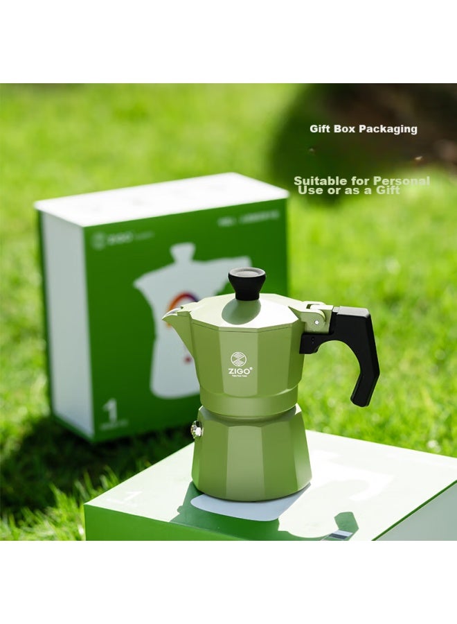 Zigo Moka Pot, Home Mini Pour-over Pot, Italian Espresso Extraction Coffee Pot , Flashing White - Image 3