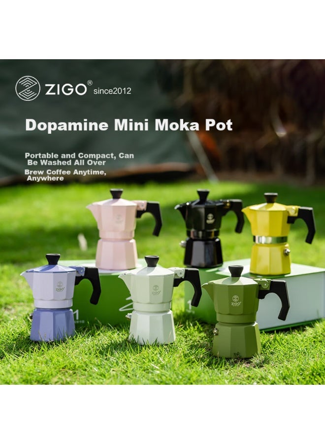 Zigo Moka Pot, Home Mini Pour-over Pot, Italian Espresso Extraction Coffee Pot , Flashing White - Image 1