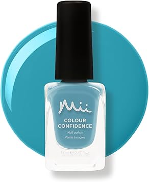 Mii Colour Confidence Quick Dry Nail Polish Long Lasting Nail Polish Fast Drying Nail Polish Nail Strengthening Polish with Nourishing Formula 14ml Nail Paint Daredevil Turquoise Blue - Image 1