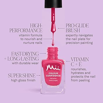 Mii Colour Confidence Quick Dry Nail Polish Long Lasting Nail Polish Fast Drying Nail Polish Nail Strengthening Polish with Nourishing Formula 14ml Nail Paint Daredevil Turquoise Blue - Image 5