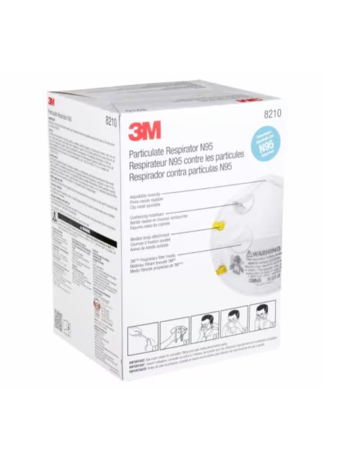 3M 8210, N95 Particulate Respirator Mask (20 PCS / PKT) - Image 5