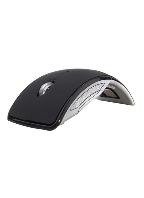 Optical 2.4G Foldable Wireless Mouse USB Folding Receiver Ergonomic Mice Black