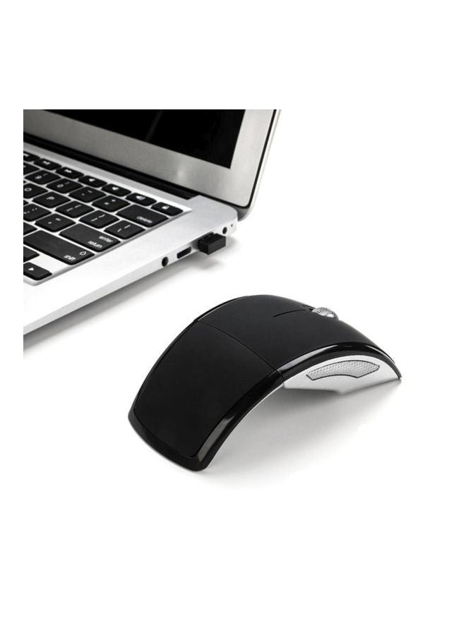 NIBEMINENT - Optical 2.4G Foldable Wireless Mouse USB Folding Receiver Ergonomic Mice Black - Image 1