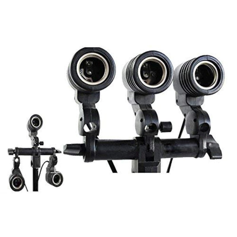 SHOPEE Photography Studio Swivel 3 Lamp Bulb Holder E27 Socket Flash Swivel Adapter Photo Studio Accessories - Image 5