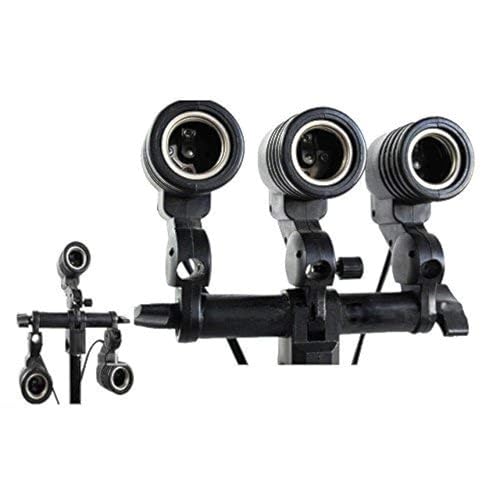 SHOPEE Photography Studio Swivel 3 Lamp Bulb Holder E27 Socket Flash Swivel Adapter Photo Studio Accessories - Image 1