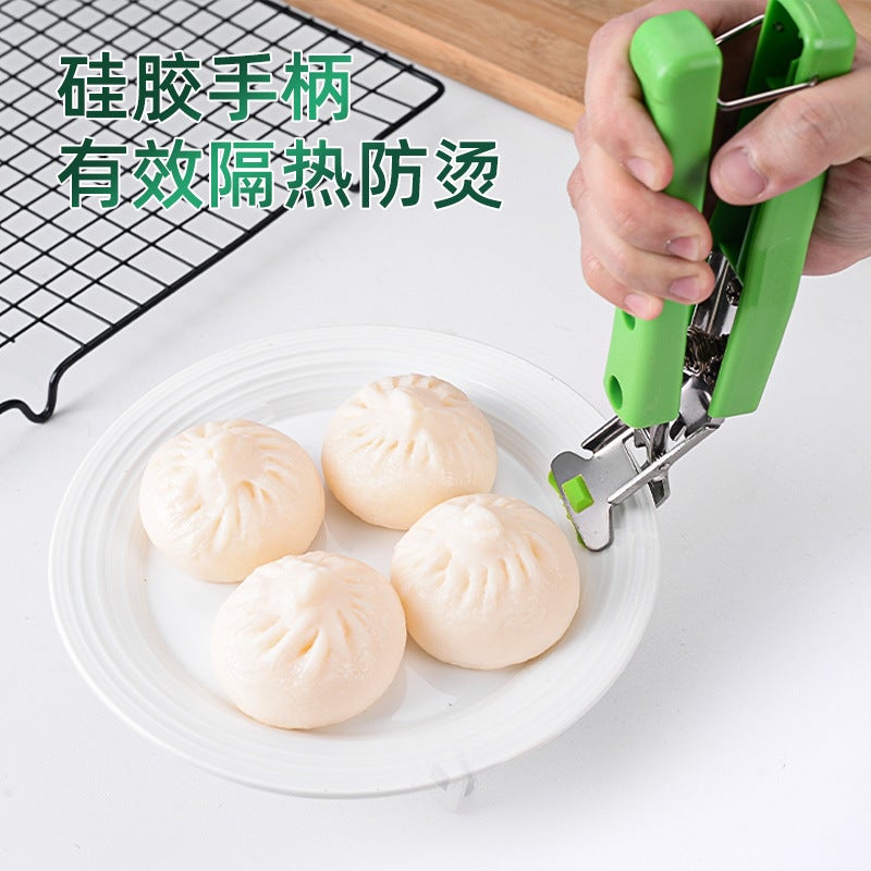 Household Stainless Steel Anti-Scald Clip Silicone Bowl Holder Multi-Functional Kitchen Gadget Plate Holder Bowl Holder Anti-Scald Clip - Image 4