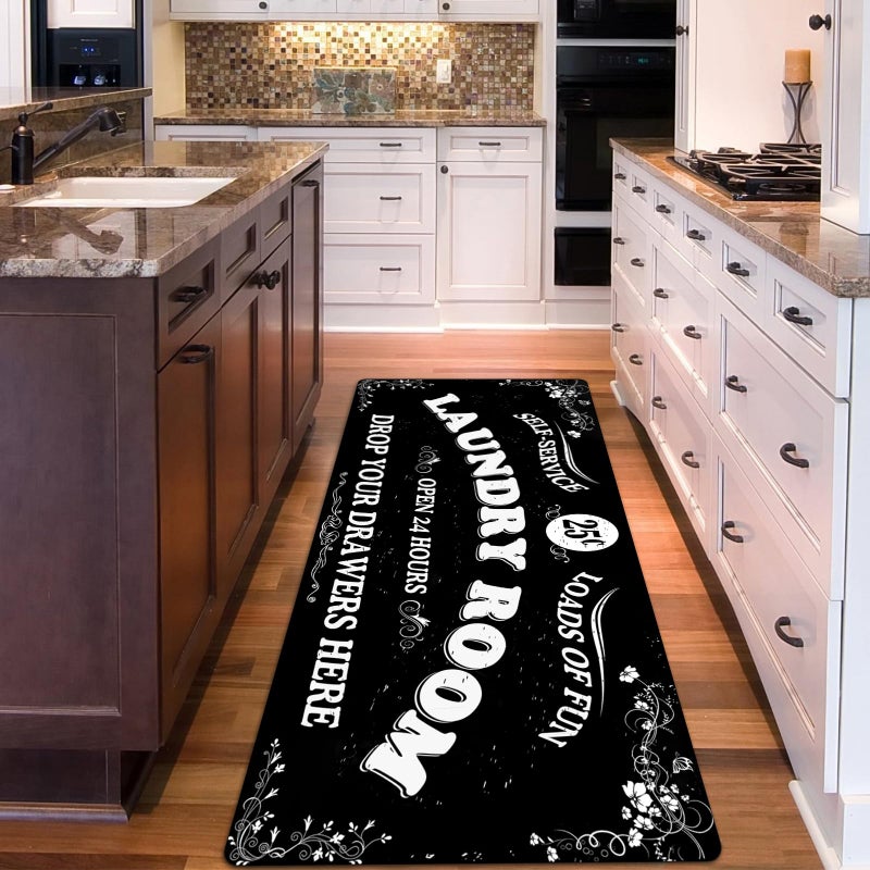 Zoke Laundry Room Rug Runner Stylish Non-Slip Laundry Room Mat 20"x47", Versatile, Waterproof Runner for Laundry, Kitchen, and Bathroom, Mudroom Decor and Farmhouse Charm - Image 4