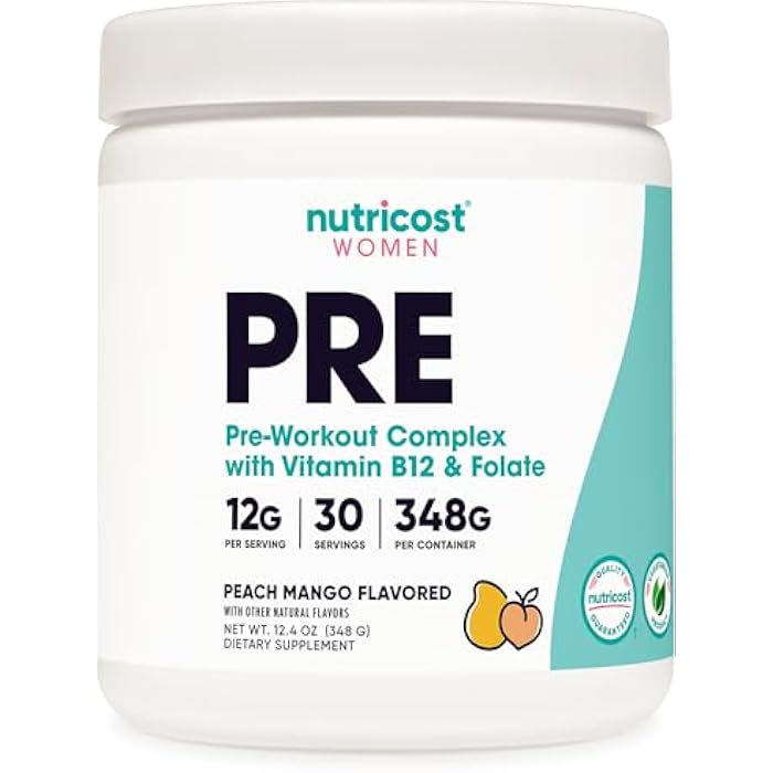 Nutricost Pre-Workout Powder for Women, Peach Mango, 30 Servings - Image 1