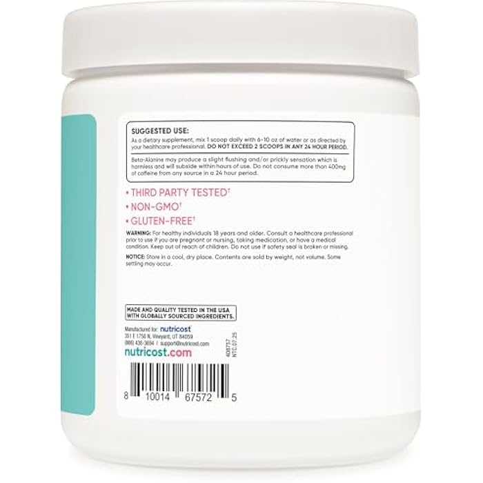 Nutricost Pre-Workout Powder for Women, Peach Mango, 30 Servings - Image 4