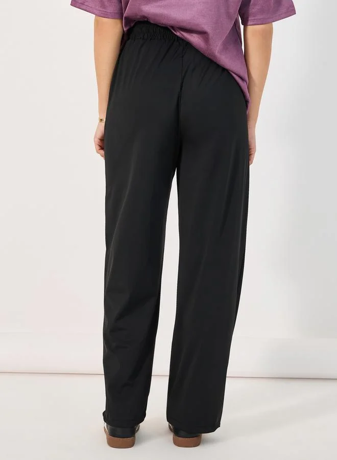 Styli Relaxed Fit High Rise Joggers with Drawstring