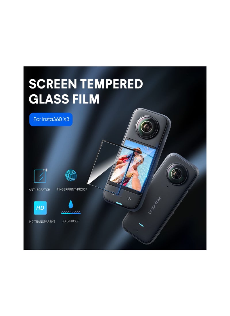 Y&D Insta360 X3 Curved Screen Protector, Flexible TPU Film (4-Pack)  - Image 2