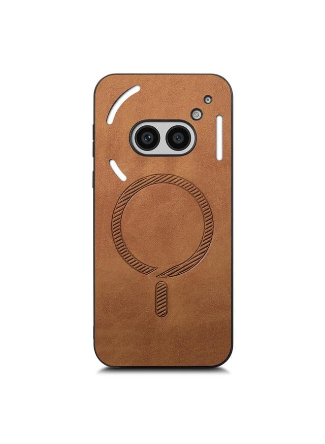 S-TOP Case For Nothing Phone 2a Retro Magsafe Magnetic PU Back Cover Phone Case - Image 2