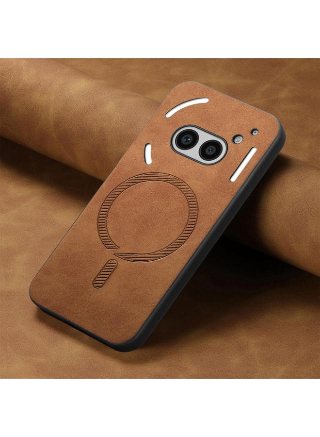 S-TOP Case For Nothing Phone 2a Retro Magsafe Magnetic PU Back Cover Phone Case - Image 4