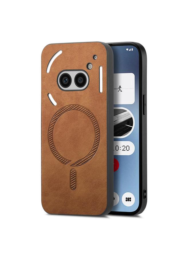 S-TOP Case For Nothing Phone 2a Retro Magsafe Magnetic PU Back Cover Phone Case - Image 1