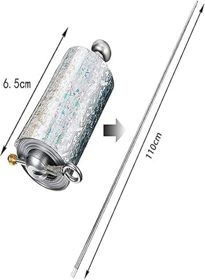 BOTIST Silver Appearing Cane Metal Steel Professional Trick Prop Stretchable Extendable Stick Pocket Staff Magic Wand Stick Magic Toy for Kids Girls Boys Adult - Image 5