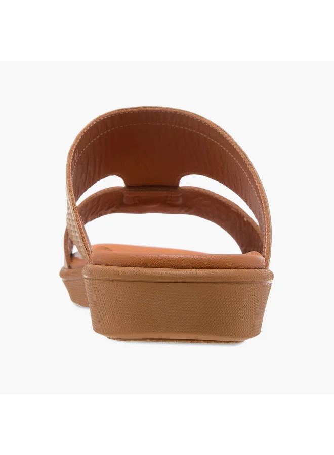 دوتشيني Men's Textured Slip-On Arabic Sandals