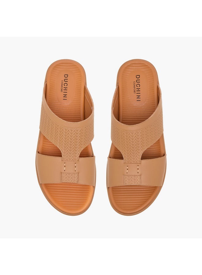 DUCHINI Men's Textured Slip-On Arabic Sandals - Image 2