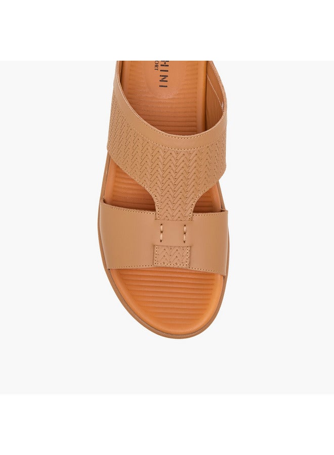 DUCHINI Men's Textured Slip-On Arabic Sandals - Image 3