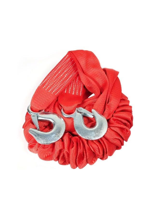 3XR Heavy Duty Tow Rope 4 Meter 4 Ton Capacity Nylon Recovery Strap with Metal Hooks for Car SUV Pickup Off-Road Vehicle Emergency Towing, Durable Elastic Shock-Absorbing Tow Strap for Mud Snow Roadside Rescue Kit 4000kg Premium Strength Power Puller - Image 4