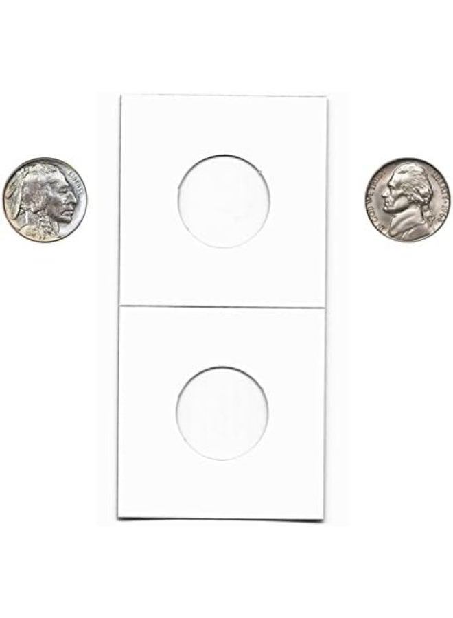Guardhouse Coin Flips for Nickels, 100 Count, Brand Cardboard and Mylar 2"x2" Paper Coin Holders - Image 1