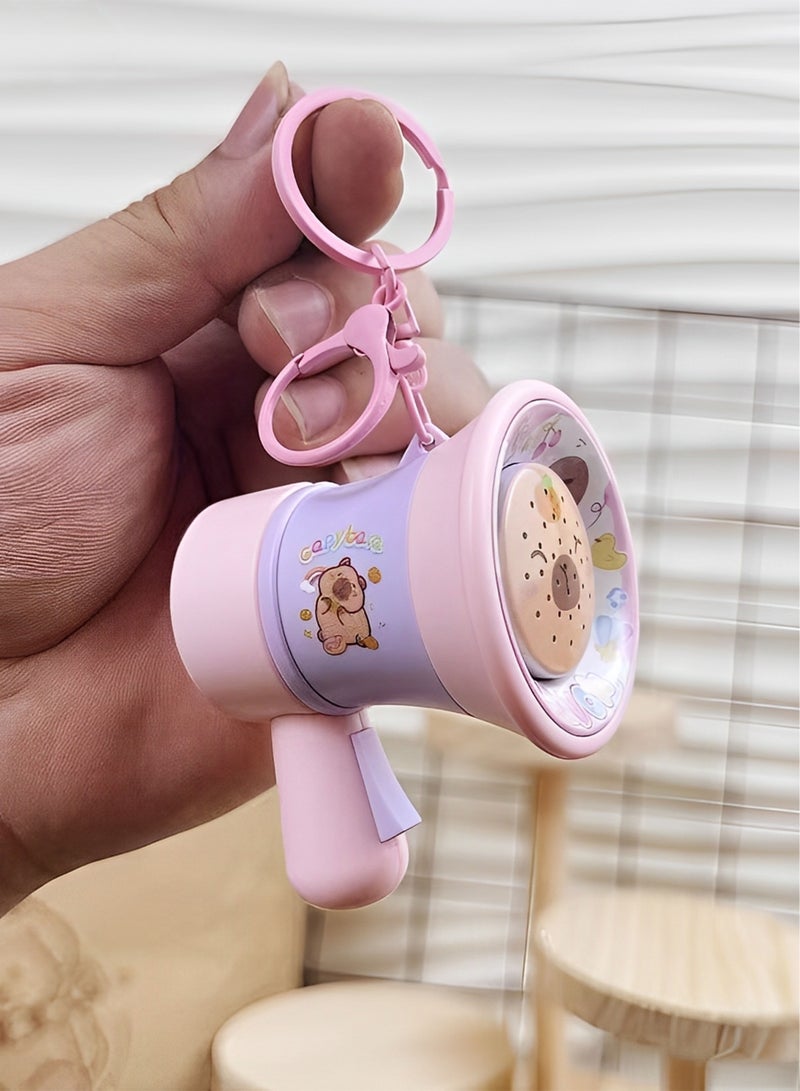 ميني مكبر صوت للرسوم المتحركة مع حامل مفتاح وشنطة مدرسية وملحق للحقيبة للأطفال اللعب - Image 1