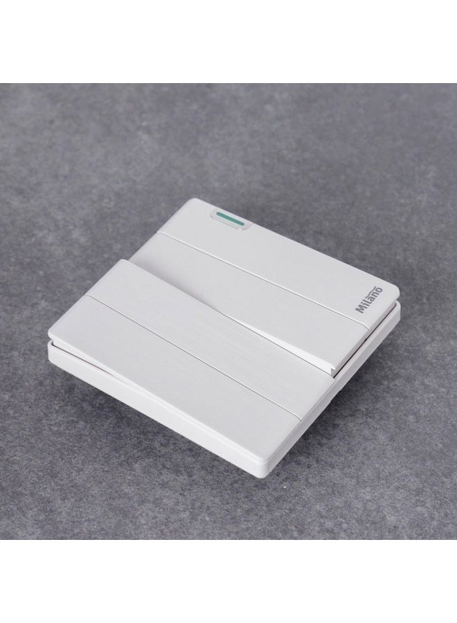 DANUBE HOME Milano 10A 4G 2W Switch Electrical Switches Sockets Outlets For Home Appliances Office Hotel Conventional Construction Project Aura Wh - Image 2