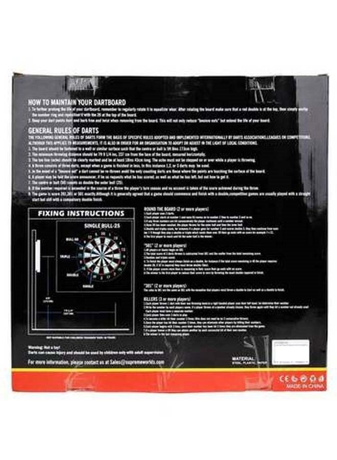 Supreme Sports Flocked Dartboard with Darts Multicolour 18inch - Image 4