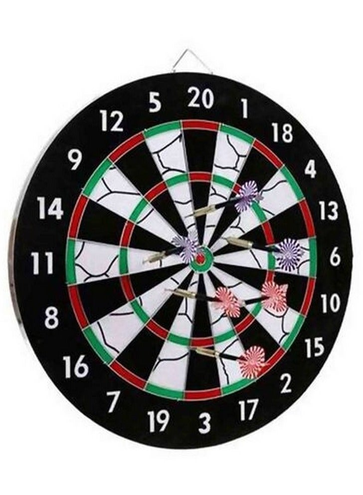 Supreme Sports Flocked Dartboard with Darts Multicolour 18inch - Image 1