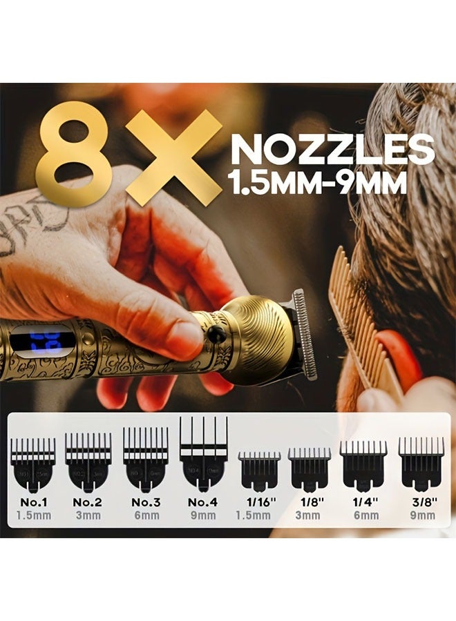 6 In 1 Professional Hair Clipper Kit, For Men Trim Shave And Style With A Cordless Electric Razor - Image 5