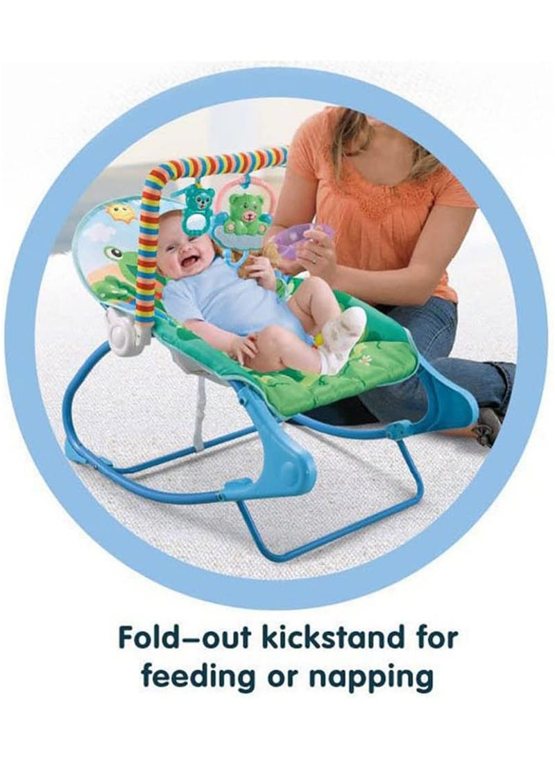 Foldable Baby Rocking Chair With Hanging Toys - Image 4