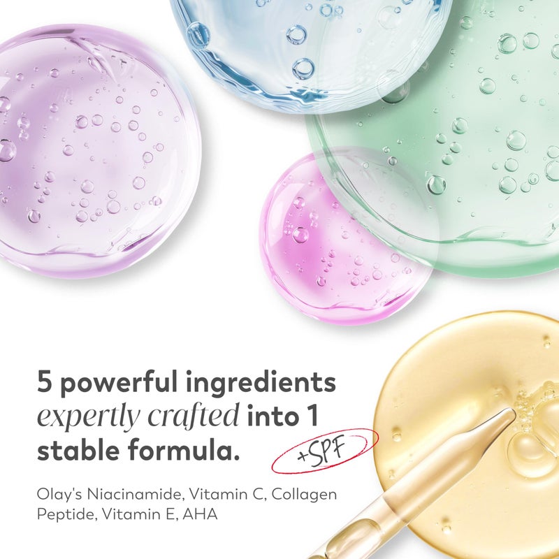 Olay Super Cream with Sunscreen SPF 30, Lightweight Face Moisturizer with Sun Protection, 5-in-1 Skin Care Benefits - Hydrating, Brightening, Firming - Niacinamide, Vitamin C, Collagen Peptide, 1.7 oz - Image 4