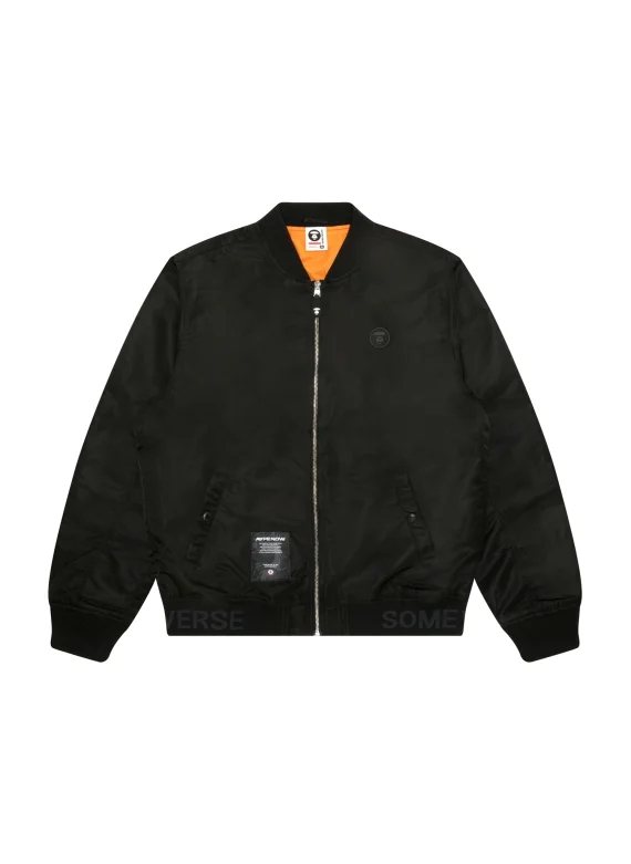 AAPE Moonface logo zip-up bomber jacket