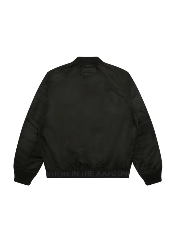 AAPE Moonface logo zip-up bomber jacket