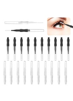 20 Pcs Micro Eyebrow Brush With Capeyebrow Spoolie Brush Micro Eyebrow Lamination Brush 2 Size Multifunctional Micro Spooly Lash Mascara Brush Comb For Eyelash Lift Extensions Brow Clean(Whiteblack)